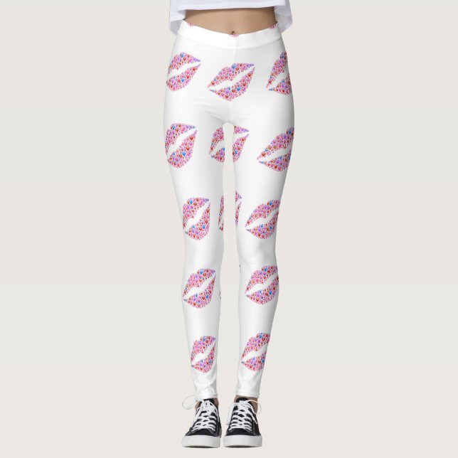 LEGGINGS FILLED WITH "KISSES" (Front)