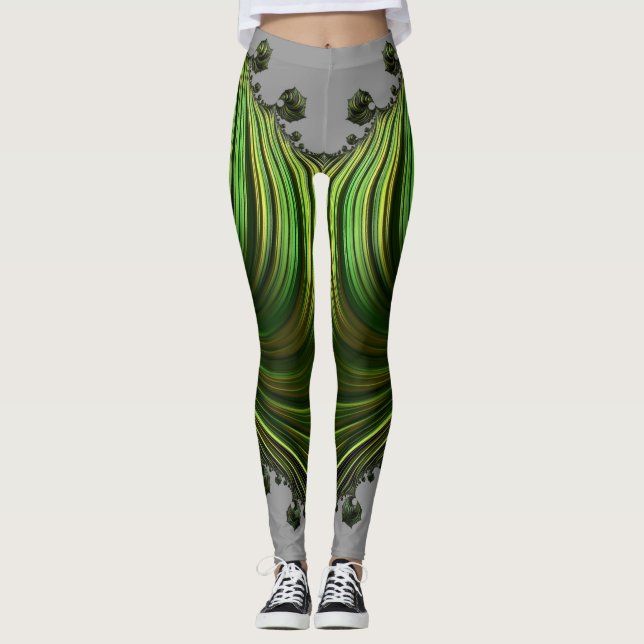 Leggings ~ green white ~ Original (Front)