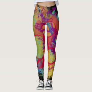 Leggings Grunge Splatter Colorful Socialite