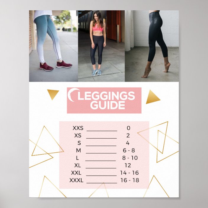 zyia leggings size comparison chart