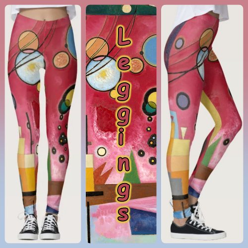 LEGGINGS _ Heavy Red _ Abstract Art Image