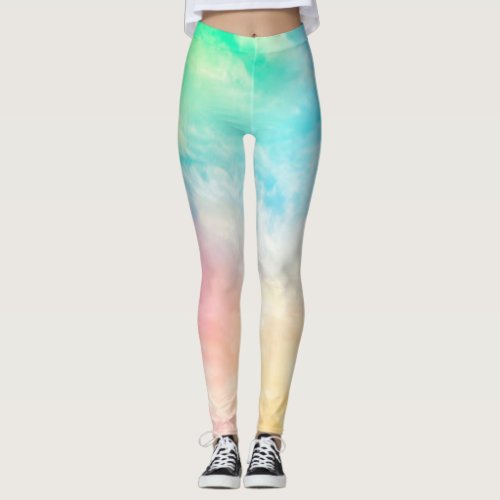 Leggings in multi colors with spandexpolyester