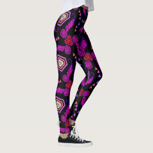 Leggings Jimette Design red pink black