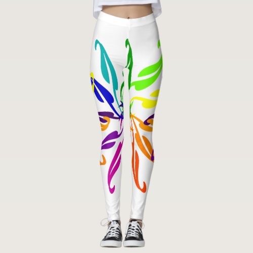 Leggings _ Leafy Color Wheel