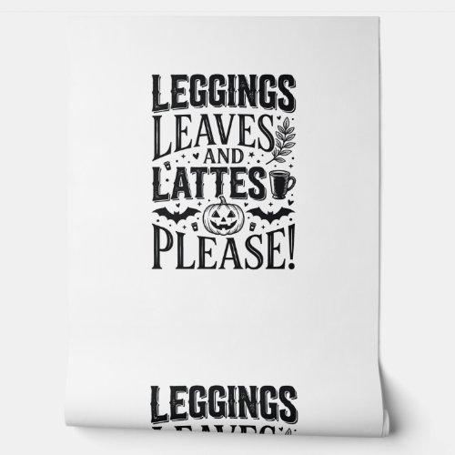 Leggings Leaves Lattes Halloween Fall Coffee Desig Wallpaper