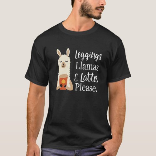 Leggings Llamas & Lattes Please Costumed T-Shirt