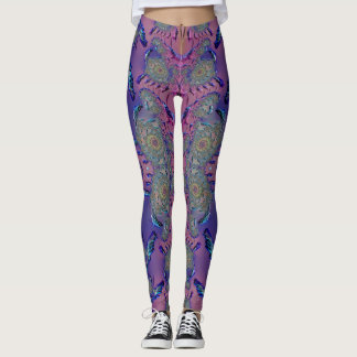 Leggings ~mauve blue green 3D ~ Original