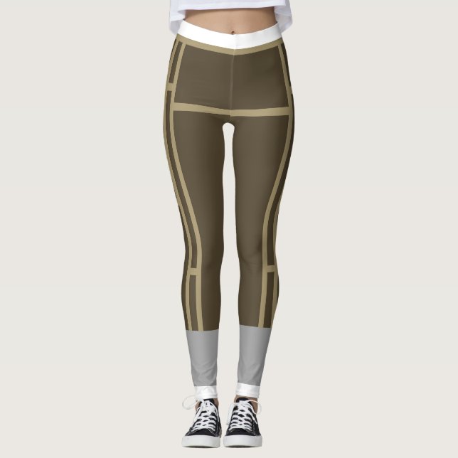 Leggings Mondrian Brown Beige 2 (Front)
