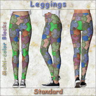 LEGGINGS - Multi-Color Blocks - Standard
