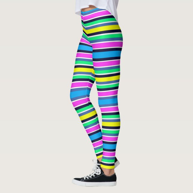 Leggings/Multi-Colored Stripes Leggings (Left)