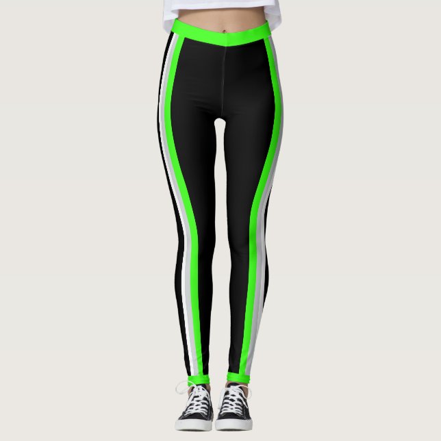 Leggings Neon Green Running Pants (Front)