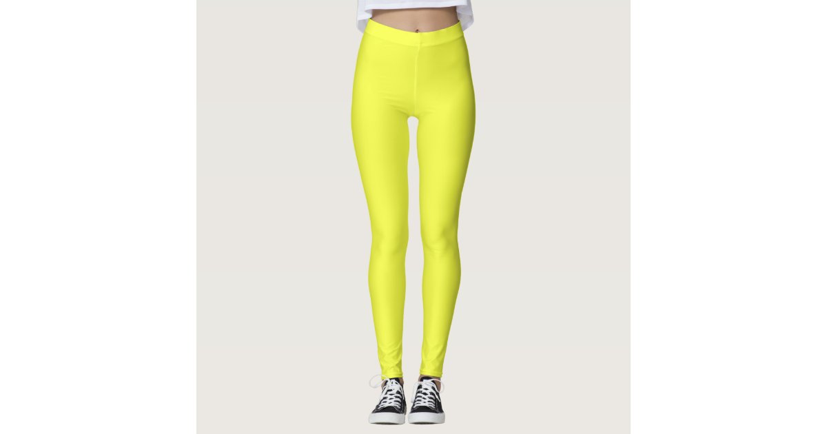 Leggings, Neon Yellow Leggings | Zazzle