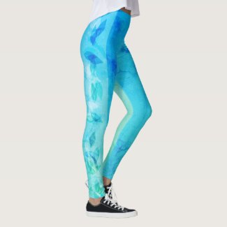 Leggings Ocean Leaves