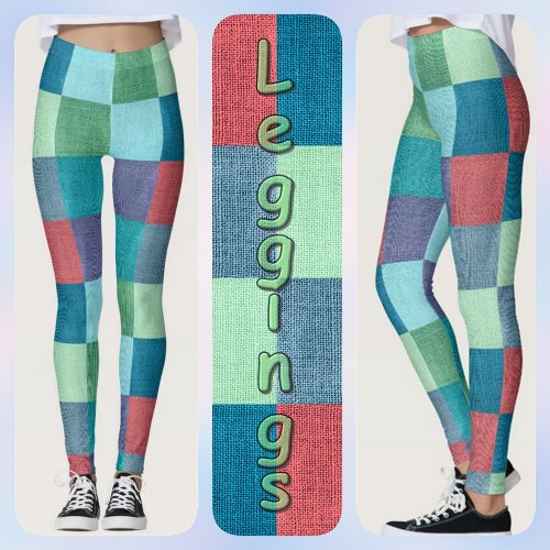 LEGGINGS _ Patchwork of Colorful Squares