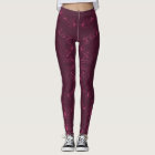 Leggings - Pink and Burgundy swirled pattern