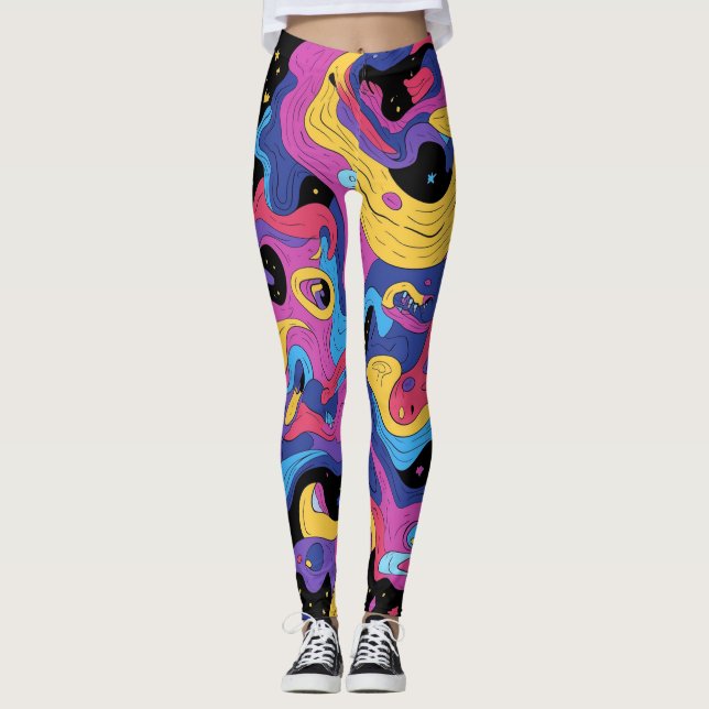 Leggings Psicodelico Colorido (Front)