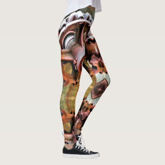 LEGGINGS, PUNK COG, METAL, GEARS, RUST LEGGINGS