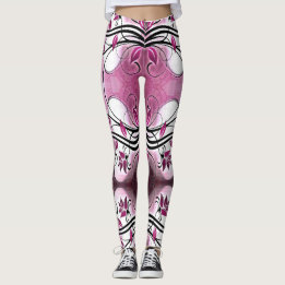 Leggings purple batik abstract motif
