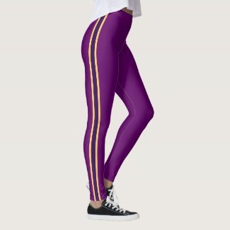Leggings Purple Striped Full