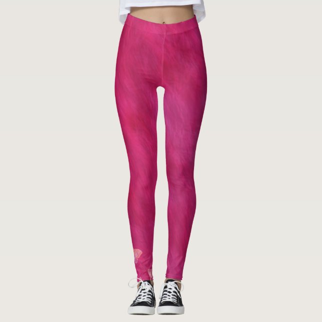 Leggings Push up Gym Fashion Dark pink (Front)