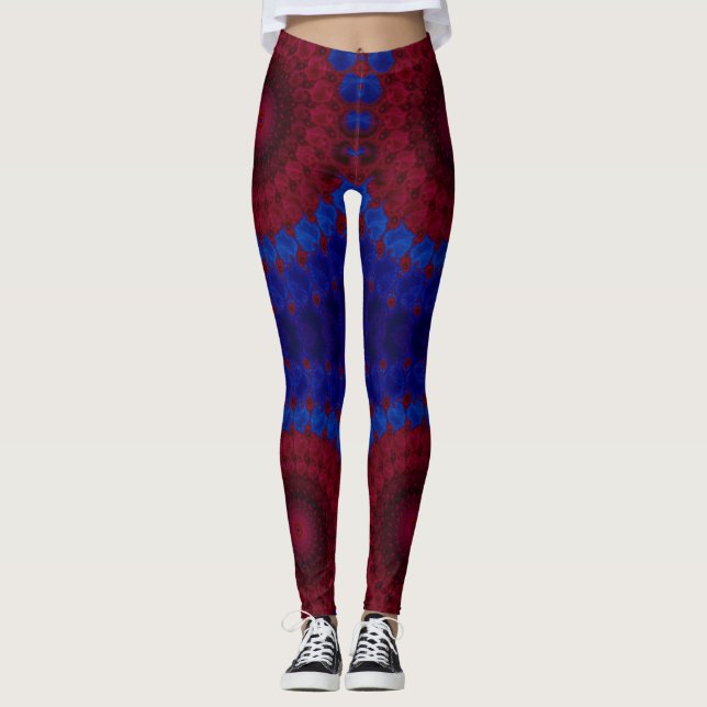 Leggings ~ red blue ~ Original (Front)