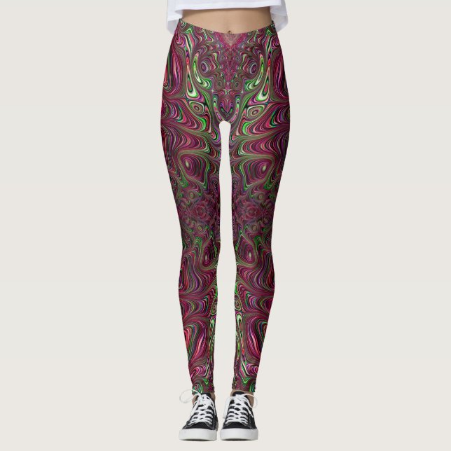 Leggings ~ red green ~ Original (Front)