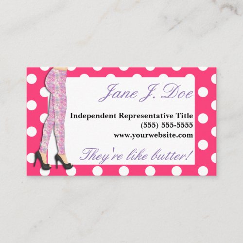 Leggings Sales Pink and Purple Business Card