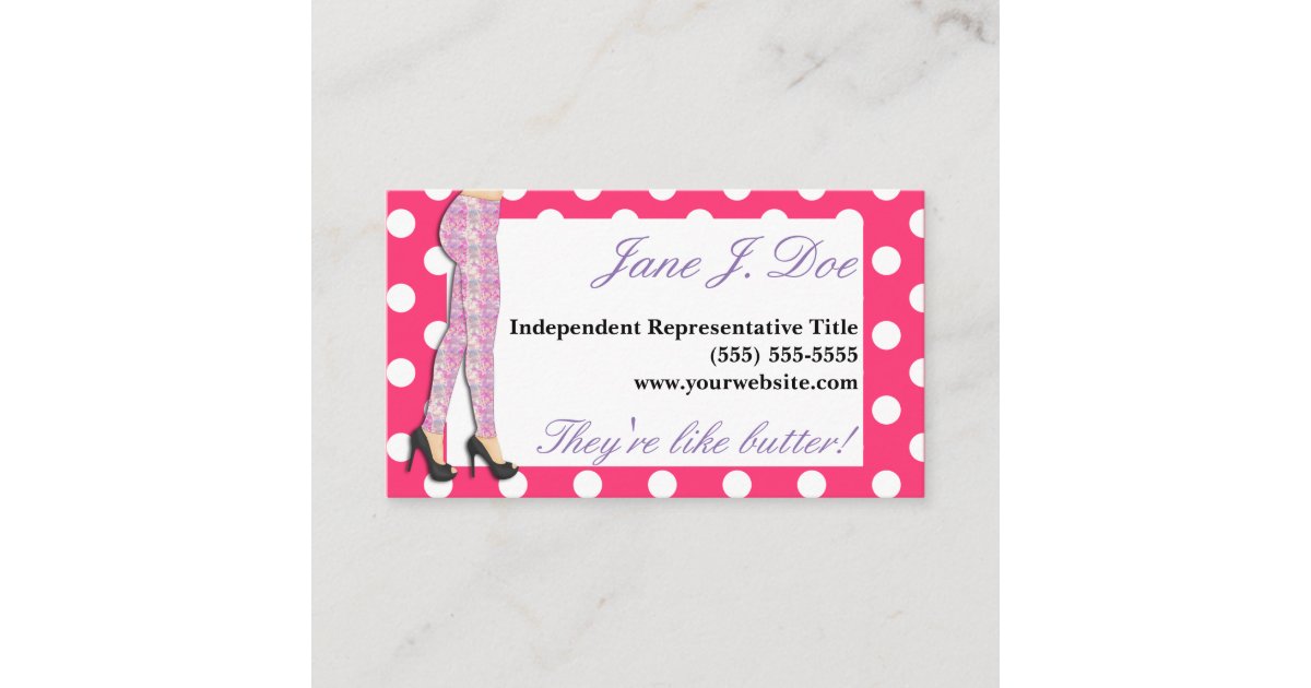 Leggings Sales, Pink and Purple Business Card | Zazzle