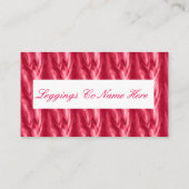 Leggings Sales, Pink Feathers Business Card (Back)