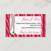 Leggings Sales, Pink Feathers Business Card (Front)