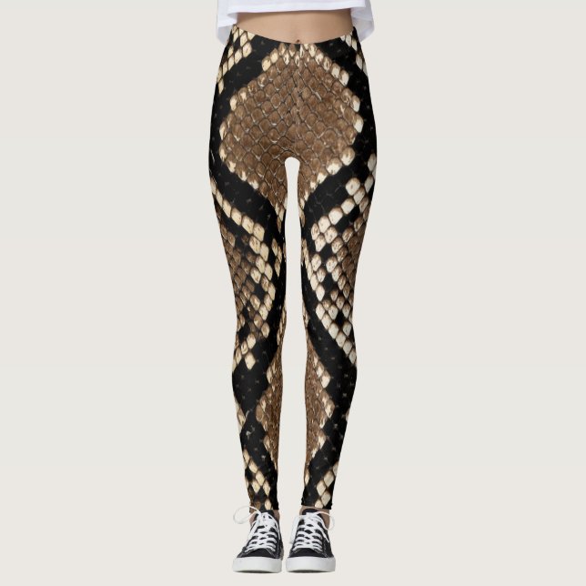 Leggings-Snake Skin texture Leggings (Front)