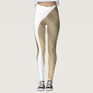 Leggings Striped Sepia