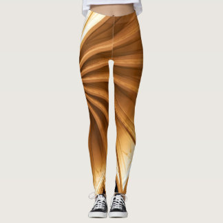 Leggings Tiger-eye colored Rays Design