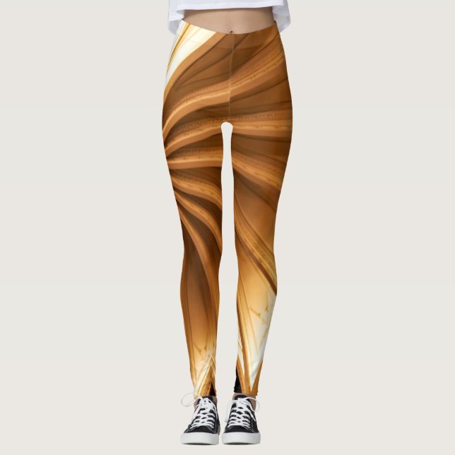 Leggings Tiger-eye colored Rays Design (Front)
