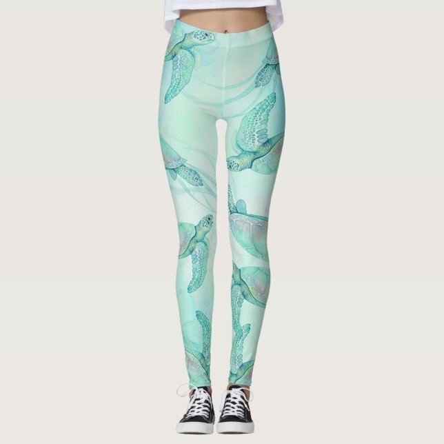 Leggings tortugas en el mar  (Front)