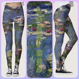 LEGGINGS - &quot;Water Lillies&quot; - Claude Monet