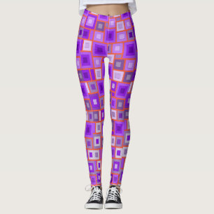 Leggings with art of geometric shapes