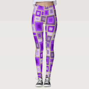 Leggings with art of geometric shapes