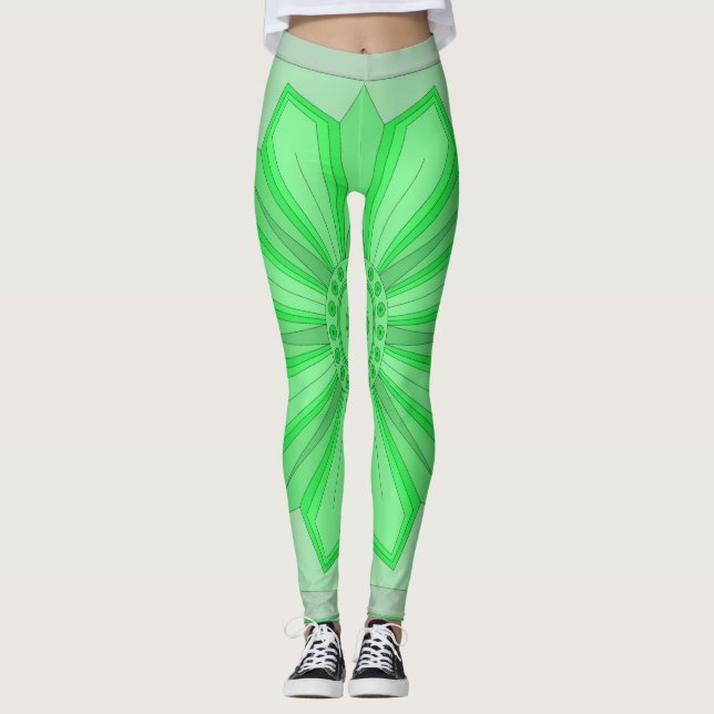 Leggings with art of green (Front)