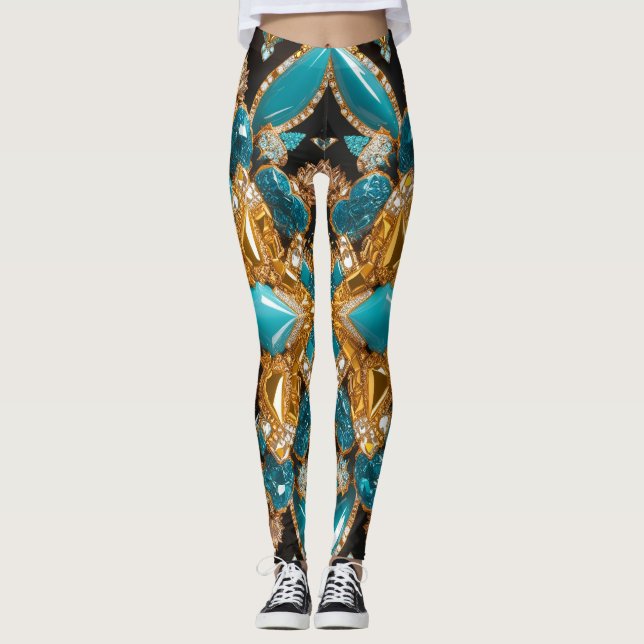 Leggings with Bahamas Colors design (Front)