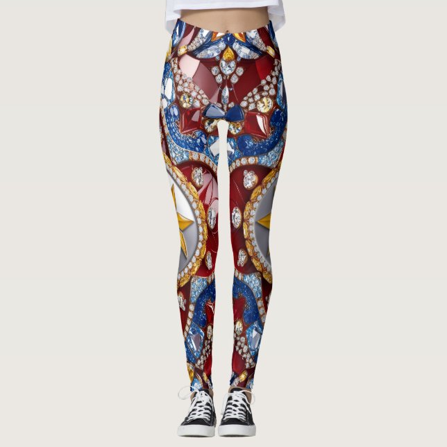 Leggings with Colombian Colors design (Front)