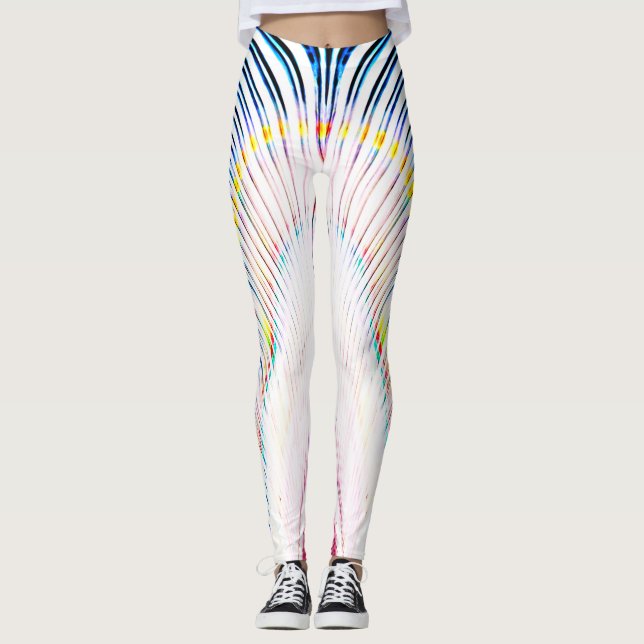 Leggings with colorful array pattern (Front)