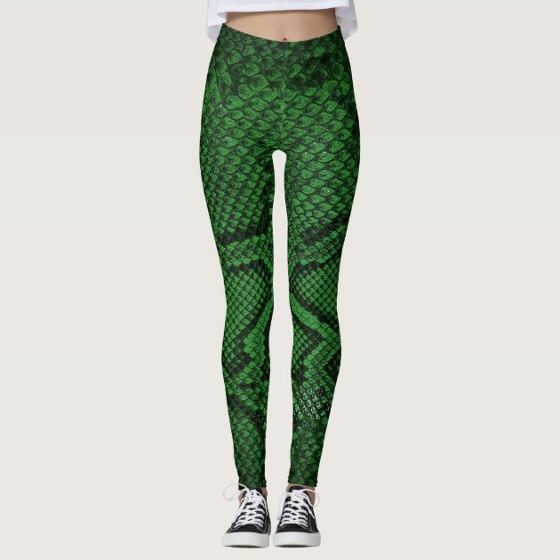 Leggings Green Snake Lycra Print - Dance, Free Style, Fashion, Leggins |  eBay