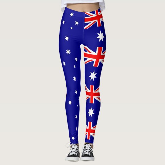 Yoga Leggings Australia Flag Print