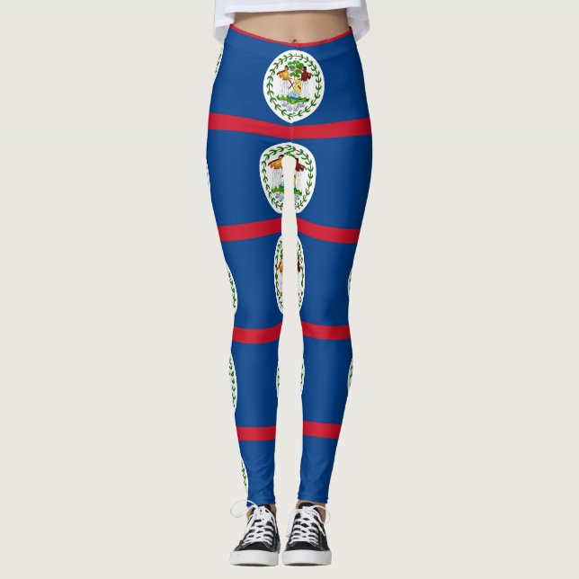 Leggings with flag of Belize (Front)
