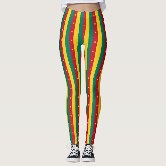 Leggings with flag of Cameroon (Front)