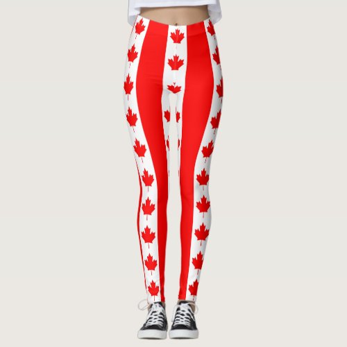 Leggings with flag of Canada