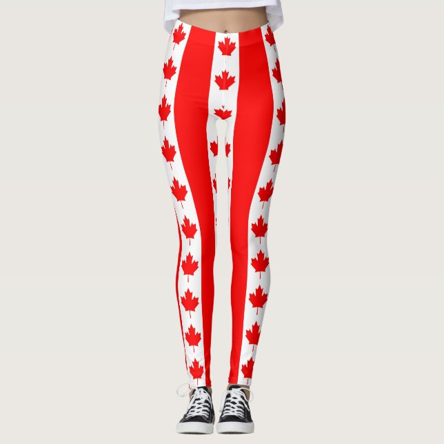 Leggings with flag of Canada (Front)