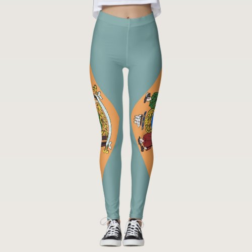 Leggings with flag of Delaware State USA