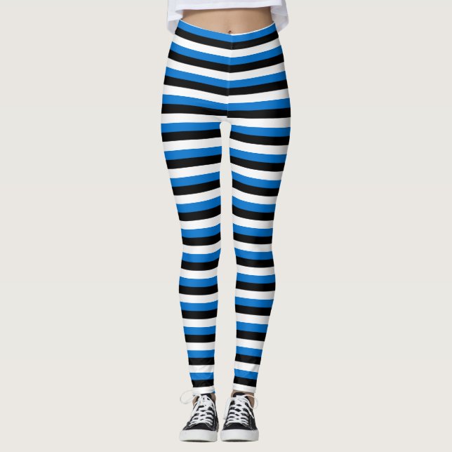 Leggings with flag of Estonia (Front)